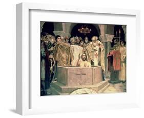 The Christening of Grand Duke Vladimir (circa 956-1015), 1885-96 (Mural)-Victor Mikhailovich Vasnetsov-Framed Giclee Print