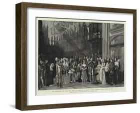 The Christening of H R H the Prince of Wales in St George's Chapel, Windsor Castle, 25 January 1842-Sir George Hayter-Framed Giclee Print