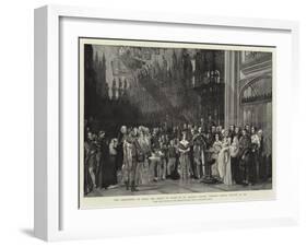 The Christening of H R H the Prince of Wales in St George's Chapel, Windsor Castle, 25 January 1842-Sir George Hayter-Framed Giclee Print