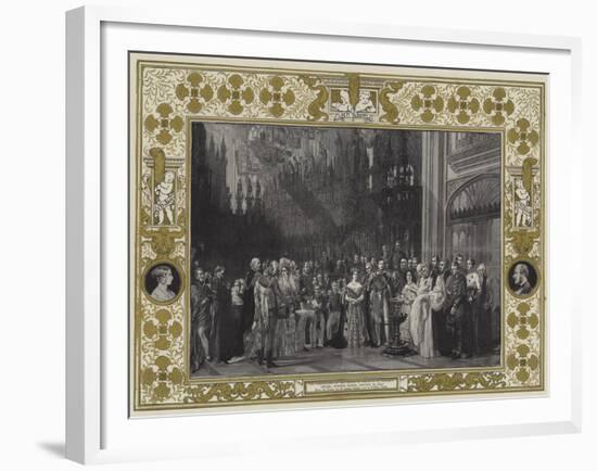 The Christening of the Prince of Wales in St George's Chapel, Windsor Castle, 25 January 1842-Sir George Hayter-Framed Giclee Print