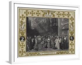 The Christening of the Prince of Wales in St George's Chapel, Windsor Castle, 25 January 1842-Sir George Hayter-Framed Giclee Print