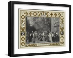 The Christening of the Prince of Wales in St George's Chapel, Windsor Castle, 25 January 1842-Sir George Hayter-Framed Giclee Print