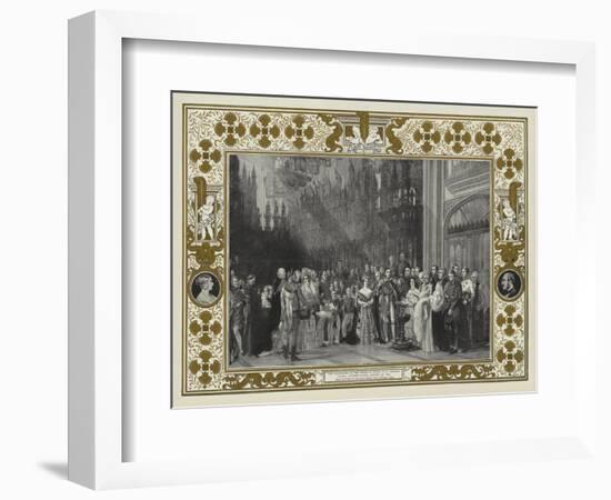 The Christening of the Prince of Wales in St George's Chapel, Windsor Castle, 25 January 1842-Sir George Hayter-Framed Giclee Print