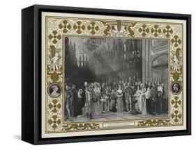 The Christening of the Prince of Wales in St George's Chapel, Windsor Castle, 25 January 1842-Sir George Hayter-Framed Stretched Canvas