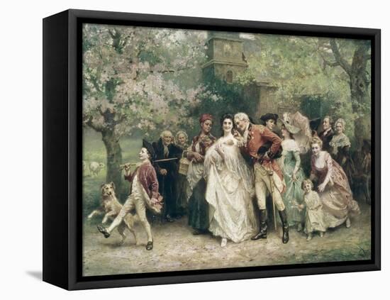 The Christening-Jean Leon Gerome Ferris-Framed Stretched Canvas