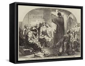 The Christian Church During the Persecution by the Pagan Emperors of Rome-Frederick Richard Pickersgill-Framed Stretched Canvas