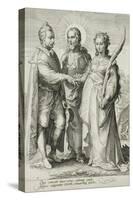 The Christian Marriage, Plate 3 of The Marriage Trilogy, c.1594-Jan Saenredam-Stretched Canvas