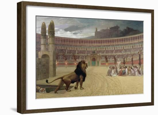 The Christian Martyr's Last Prayer, 1863-83-Jean Leon Gerome-Framed Giclee Print