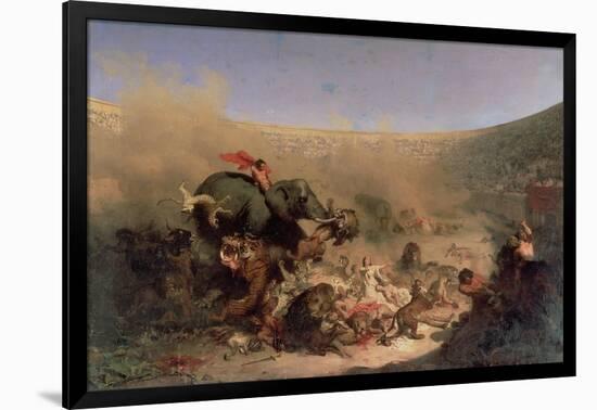 The Christians Thrown to the Beasts by the Romans-Louis Felix Leullier-Framed Giclee Print