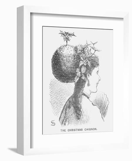 The Christmas Chignon, 1867-Edward Linley Sambourne-Framed Giclee Print