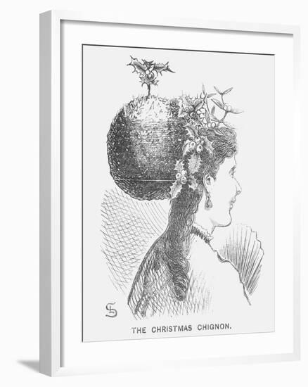 The Christmas Chignon, 1867-Edward Linley Sambourne-Framed Giclee Print