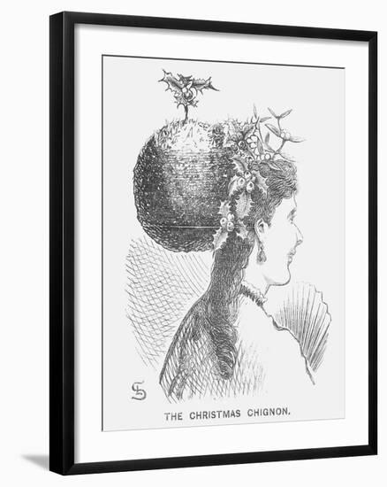 The Christmas Chignon, 1867-Edward Linley Sambourne-Framed Giclee Print