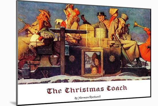 "The Christmas Coach", December 28,1935-Norman Rockwell-Mounted Giclee Print