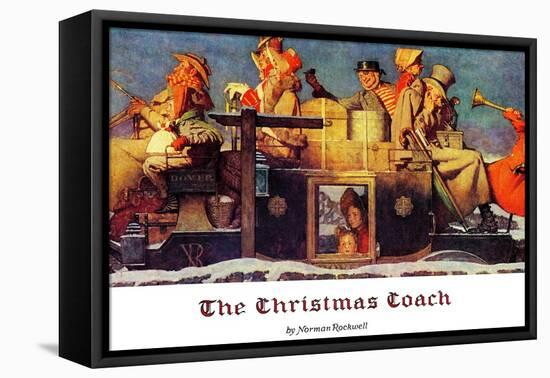 "The Christmas Coach", December 28,1935-Norman Rockwell-Framed Stretched Canvas