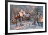 The Christmas Cottage (Variant 1)-Dominic Davison-Framed Art Print