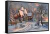 The Christmas Cottage (Variant 1)-Dominic Davison-Framed Stretched Canvas