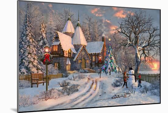 The Christmas Cottage (Variant 1)-Dominic Davison-Mounted Art Print