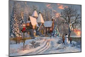 The Christmas Cottage (Variant 1)-Dominic Davison-Mounted Art Print