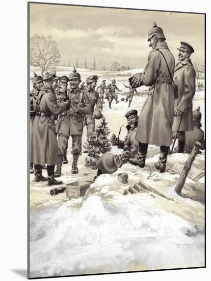 The Christmas Day Armistice-Pat Nicolle-Mounted Giclee Print