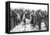 The Christmas Day Truce of 1914, Published 1915-English School-Framed Stretched Canvas
