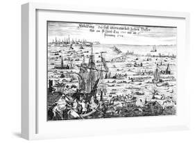 The Christmas Flood of 1717, 1719-Dutch School-Framed Giclee Print