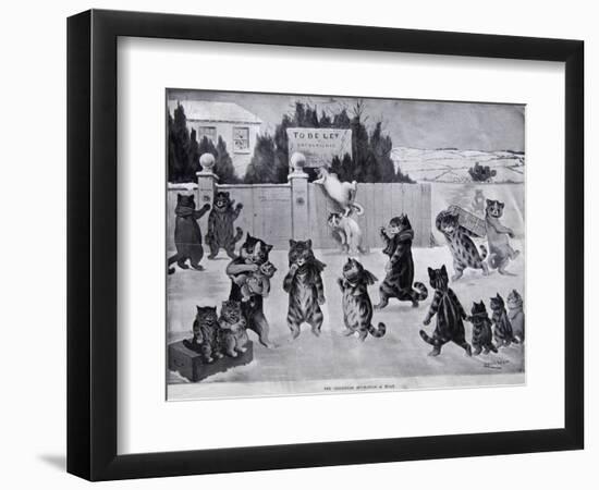 The Christmas Invitation - a Hoax, 1900-Louis Wain-Framed Giclee Print