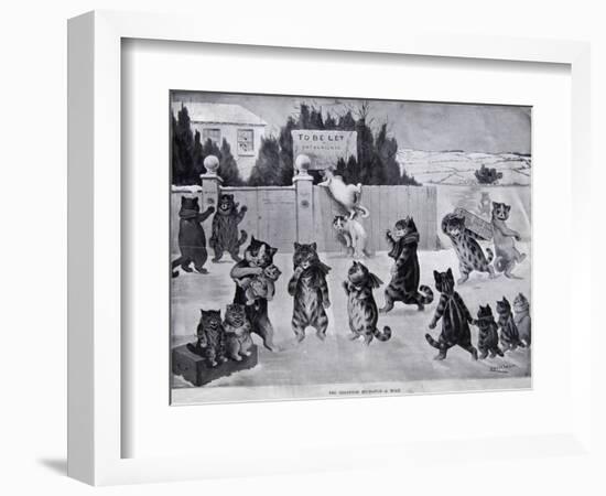 The Christmas Invitation - a Hoax, 1900-Louis Wain-Framed Giclee Print