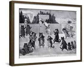 The Christmas Invitation - a Hoax, 1900-Louis Wain-Framed Giclee Print