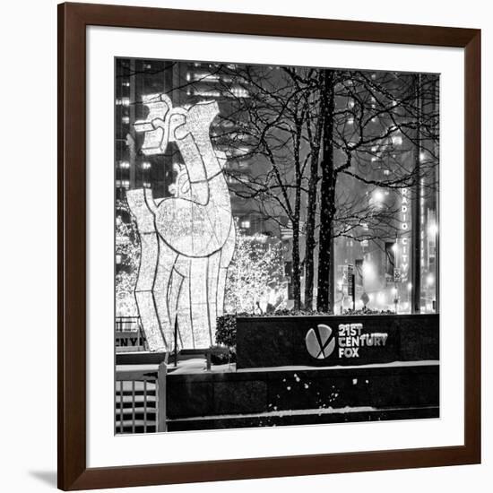 The Christmas Ornaments at 21st Century Fox across from the Radio City Music Hall by Night-Philippe Hugonnard-Framed Photographic Print