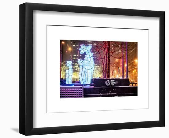 The Christmas Ornaments at 21st Century Fox across from the Radio City Music Hall by Night-Philippe Hugonnard-Framed Art Print