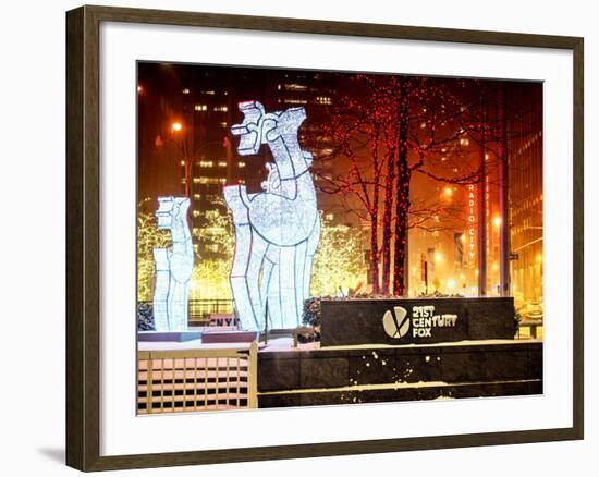 The Christmas Ornaments at 21st Century Fox across from the Radio City Music Hall by Red Night-Philippe Hugonnard-Framed Photographic Print