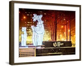 The Christmas Ornaments at 21st Century Fox across from the Radio City Music Hall by Red Night-Philippe Hugonnard-Framed Photographic Print