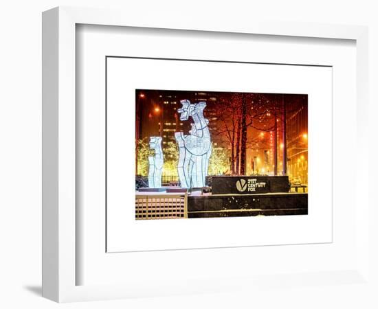 The Christmas Ornaments at 21st Century Fox across from the Radio City Music Hall by Red Night-Philippe Hugonnard-Framed Art Print