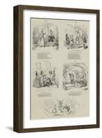 The Christmas Pantomimes, by Alfred Crowquill-null-Framed Giclee Print