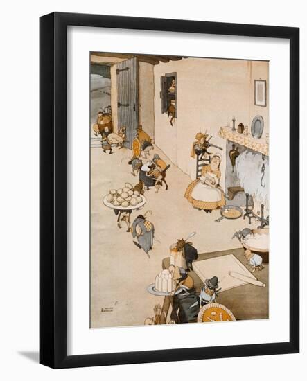 The Christmas Robbers-William Heath Robinson-Framed Art Print