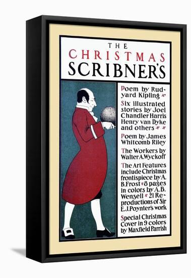 The Christmas Scribner'S-Edward Penfield-Framed Stretched Canvas