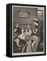 The Christmas Story in the Children's Hospital-Henry Robert Robertson-Framed Stretched Canvas