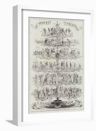 The Christmas Tree, as Seen by the Father of a Family-Henry George Hine-Framed Giclee Print