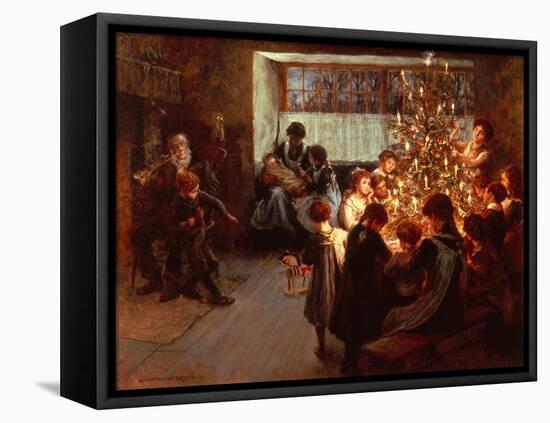 The Christmas Tree-Albert Chevallier Tayler-Framed Stretched Canvas