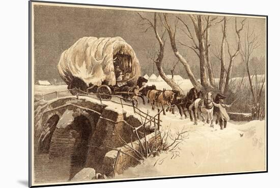 The Christmas Wagon, 1866-null-Mounted Giclee Print