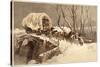 The Christmas Wagon, 1866-null-Stretched Canvas