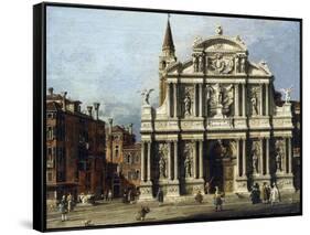 The Church and Campo of Santa Maria Zobenigo, Venice-Canaletto (Giovanni Antonio Canal)-Framed Stretched Canvas