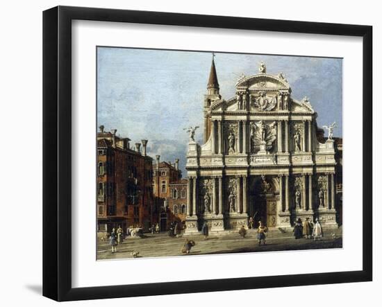 The Church and Campo of Santa Maria Zobenigo, Venice-Canaletto (Giovanni Antonio Canal)-Framed Giclee Print