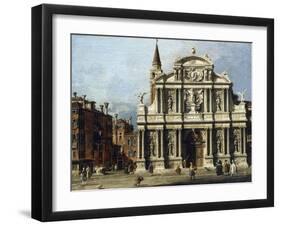 The Church and Campo of Santa Maria Zobenigo, Venice-Canaletto (Giovanni Antonio Canal)-Framed Giclee Print