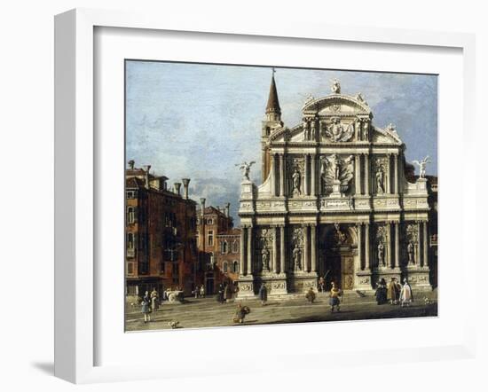 The Church and Campo of Santa Maria Zobenigo, Venice-Canaletto (Giovanni Antonio Canal)-Framed Giclee Print