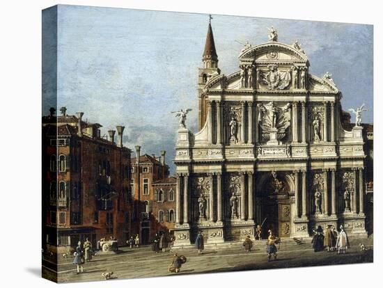 The Church and Campo of Santa Maria Zobenigo, Venice-Canaletto (Giovanni Antonio Canal)-Stretched Canvas