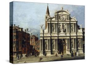 The Church and Campo of Santa Maria Zobenigo, Venice-Canaletto (Giovanni Antonio Canal)-Stretched Canvas