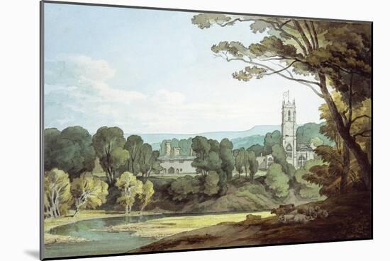 The Church and Castle at Tiverton, Devon-John White Abbott-Mounted Premium Giclee Print