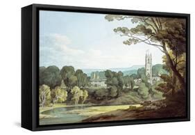 The Church and Castle at Tiverton, Devon-John White Abbott-Framed Stretched Canvas