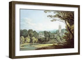 The Church and Castle at Tiverton, Devon-John White Abbott-Framed Giclee Print